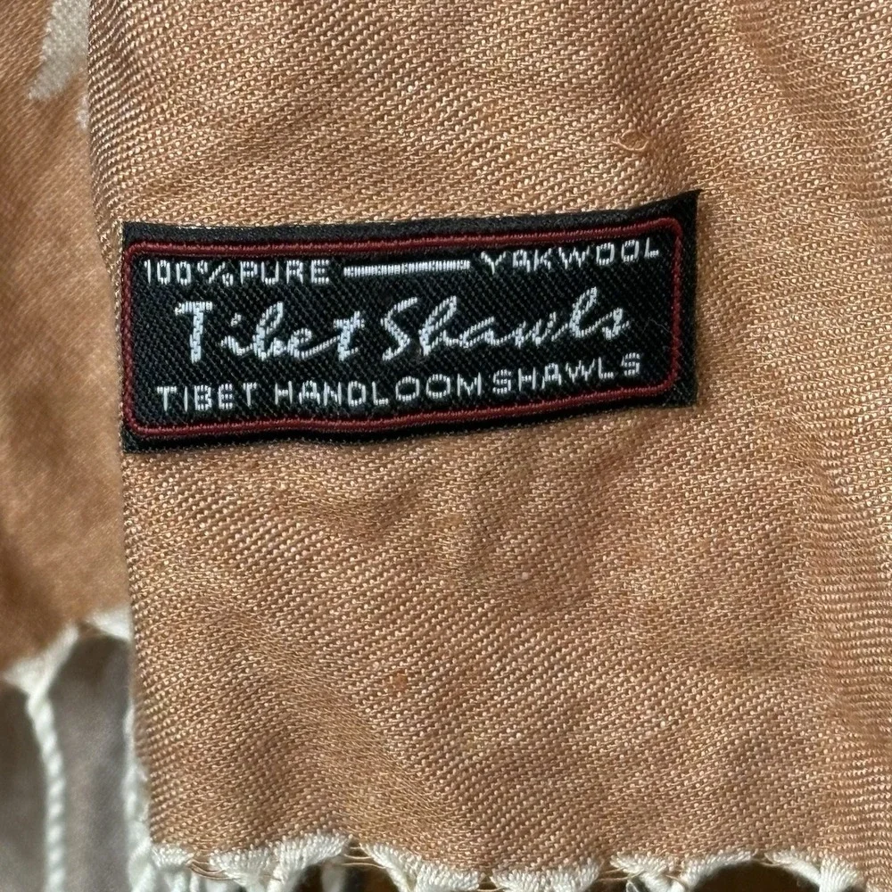 VTG Tibet Handloom Yak Wool Shawl Scarf 80